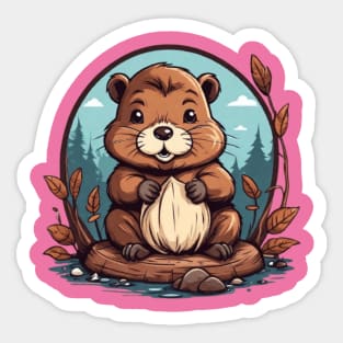 Beaver gift ideas Sticker